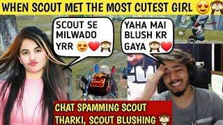 WHEN SCOUT MET THE MOST CUTEST GIRL IN PUBG AND STARTED BLUSHING  | SAD AND FUNNY ENDING ️