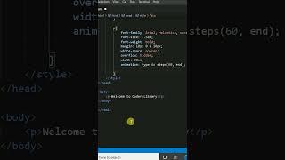 CSS Text Typing Animation | Coders Library #cssanimation #csstext #csstutorials