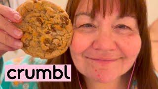 ASMR MuKBang CRUMBL COOKIE TASTE TEST & REVIEW (whispering, chewing, eating)