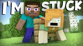 Steve, I'm stuck - Minecraft Animation #shorts