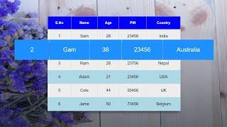 Design row and column in table using HTML and CSS | Making table using HTML and CSS