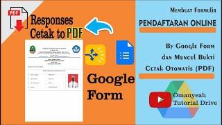 PPDB ONLINE 2024 Membuat Formulir PPDB + Foto dalam Format PDF dengan Google Form