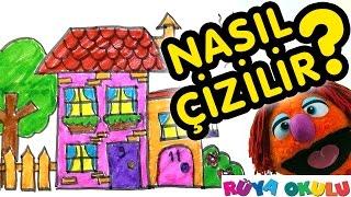 Nasıl Çizilir? - Ev - Sürpriz hediye veriyorum! - Çocuklar İçin Resim Çizme - RÜYA OKULU