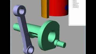 Parameterized piston engine assembly in Rhino 3D