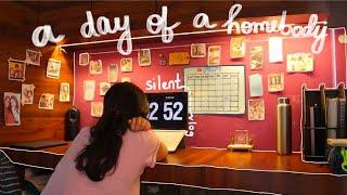 Silent Vlog: a day of a homebody + aesthetic desk makeover 