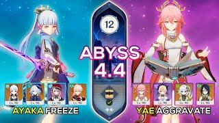 C0 Ayaka Freeze & C0 Yae Miko Aggravate - Spiral Abyss 4.4 - Genshin Impact