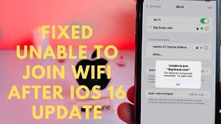 Unable to join wifi Network After iOS 16 Update Fixed !! iPhone Unable To Join Wifi Network iOS 16