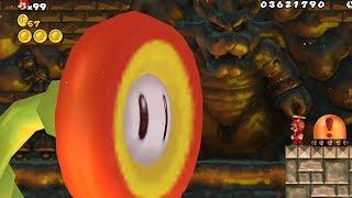 New Super Mario Bros. Wii - Final Boss Evil Fire Flower & Ending