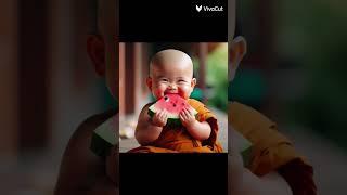 Cute baby little monk video  #shorts #ytshorts| #monkvideo​ #cutemonk​ #baby​ #cutebaby​