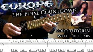 Europe - The Final Countdown guitar solo lesson (with tablatures and backing tracks)