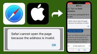 How to fix "Safari cannot open the page because the address is invalid" in iPhone