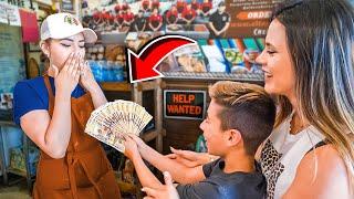 Ordering Food Then TIPPING $2000!! (Emotional) | The Royalty Family