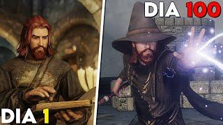 Sobrevivi 100 DIAS em Skyrim como um MAGO  (com MODS)