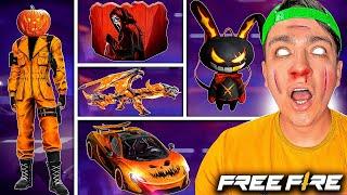 RETO DE SOLO USAR COSAS DE HALLOWEEN EN FREE FIRETERROR!!