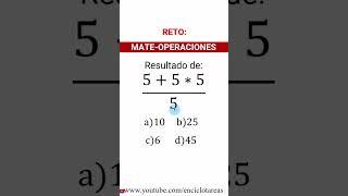 Reto – Matemática (operaciones)