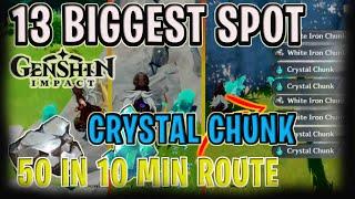 13 BIGGEST Crystal Chunk and White Iron Chunk Spot - Genshin Impact Farm Guide