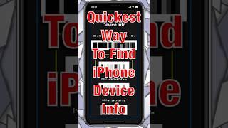 Quickest Way To Find IMEI Number And Device Info Of Your iPhone #shorts