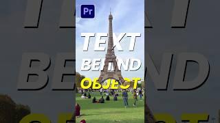 How To Add Text Behind Objects in Premiere Pro #adobepremirepro #textbehindobject