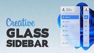 Glass Sidebar Menu using HTML & CSS