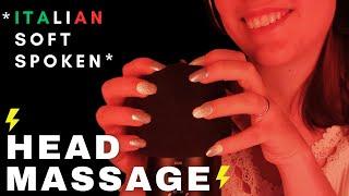 ASMR ITA - FAST AGGRESSIVE SCALP SCRATCHING MASSAGE | FOAM scratching | Italian soft spoken