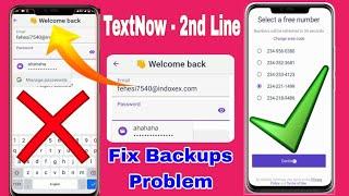 TextNow & 2nd Line Auto Welcome Back Problem Solved || Fake WhatsApp number kaise banaye 2023