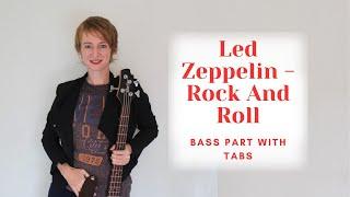 Led Zeppelin - Rock And Roll // Bass Guitar cover with tabs