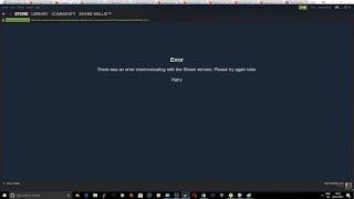 There Was An Error Communicating With The Steam Servers
