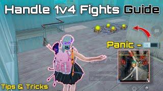 HOW TO HANDLE 1V4 SITUATION IN PUBG MOBILEBEST CLOSE RANGE TIPS & TRICKS BATTLEGROUNDS MOBILE BGMI