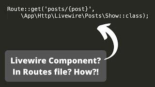 Livewire Route Binding: No Need for Laravel Controller