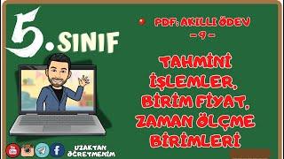  5. SINIF MATEMATİK 2.SINAVA HAZIRLIK AKILLI ÖDEV 6 .5.Sınıf Matematik