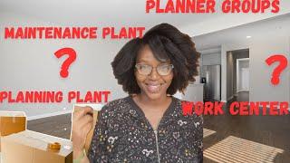Planning Plant, Maintenance plant, work centers, Planner groups | SAP PM | SAP for beginners