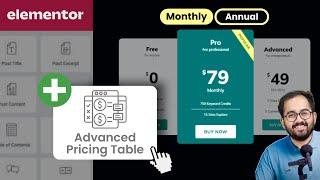 Elementor - Pricing Table with Monthly/Yearly Toggle (NO PLUGINS)
