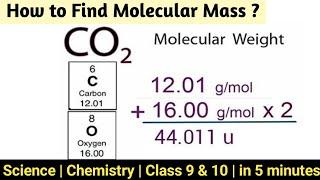 How to Find Molecular Mass/weight in 5 Minutes !