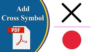 How to add cross symbol in a pdf file using adobe acrobat pro dc | Create a Dashed Line in a PDF