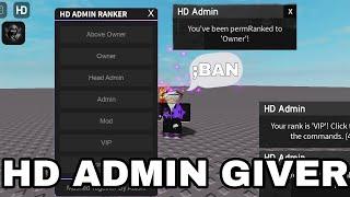 Roblox HD Perm Admin Rank Giver Script Gui |Hydrogen,Fluxus,Delta,Arceus x Mobile