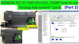 SIEMENS PLC S7-200 CPU 224XP how to use Analog Adjustment part2