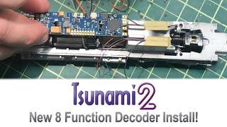 SoundTraxx NEW Tsunami2 TSU-PNP8 8 function decoder install in a Kato Dash 9 44CW