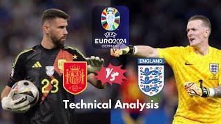 EURO 2024 FINAL | England vs Spain | Jordan Pickford vs Unai Simon | Goalkeeper Technical Analysis