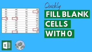 Quickly Fill Blank Cells in Excel with 0 - Excel Trick