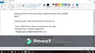 Avast driver update activation code !!!