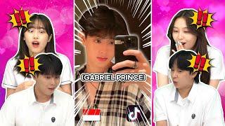 Reaksi Siswa Korea Lihat Tiktok Gabriel Prince  | Cowok Ganteng Indonesia  | Reaction