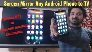 How to Screen Mirroring any Android Phone to TV without WiFi