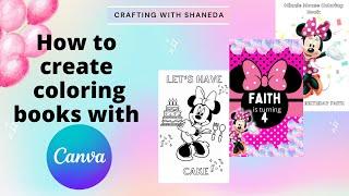 How to Create Coloring Book with Canva|Minnie Mouse Coloring Book in Canva|Personalized Party Favors