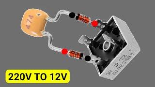 How To Make 220V to 12V Battery Charger  | full bridge rectifier circuit