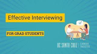 Interviewing for Graduate Students