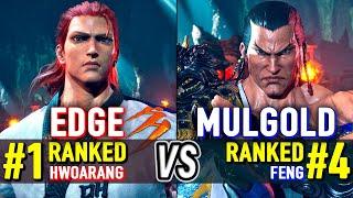 T8  EDGE (#1 Ranked Hwoarang) vs MULGOLD (#4 Ranked Feng)  Tekken 8 High Level Gameplay