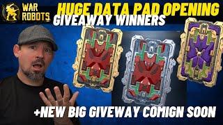 War Robots Data Pad Opening | Huge Giveaway Soon | Giveaway Winners