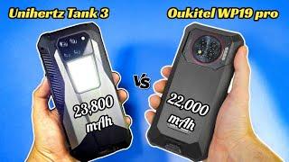 Oukitel WP19 Pro (vs) Unihertz Tank 3 - 22,000mAh battery vs 23,800mAh  | #oukitel #8849 (2023)