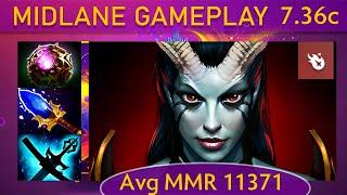 ⭐ 7.36c Queen of Pain |KDA - 21 KP - 59%| Mid Gameplay - Dota 2 Top MMR