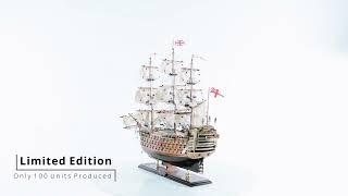 HMS Victory Limited Edition Full Crooked Sails Only 100 Units Produced by Old Modern Handicrafts